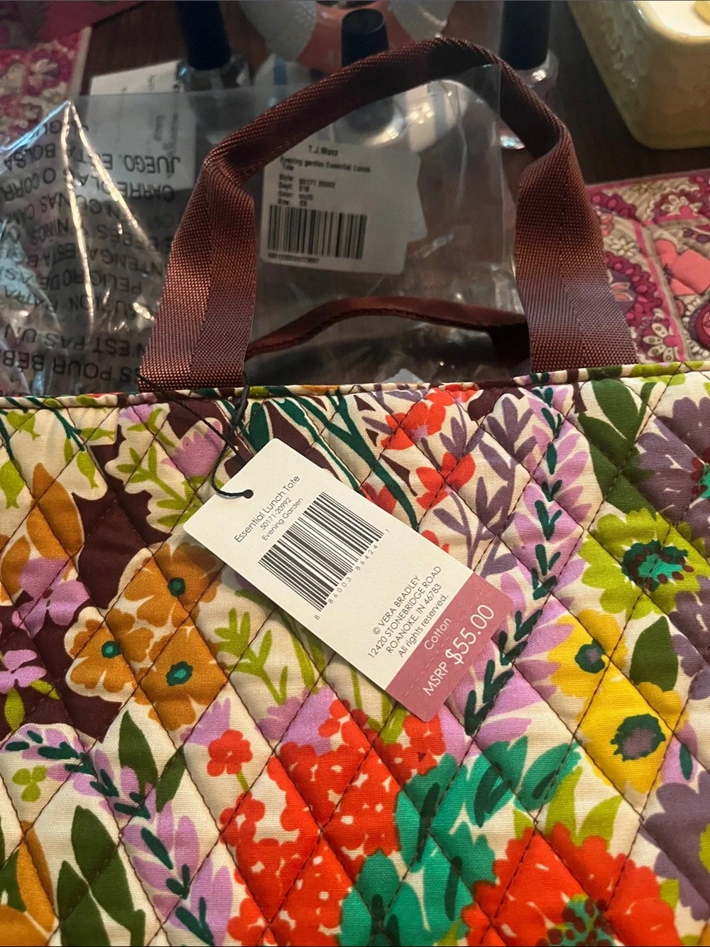 Multicolor floral lunch bag by Vera Bradley